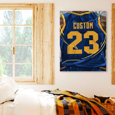 San Francisco Dons Jersey Custom Canvas Print Wall Art for Boy Girl Men Women Basketball Personalized Canvas Art